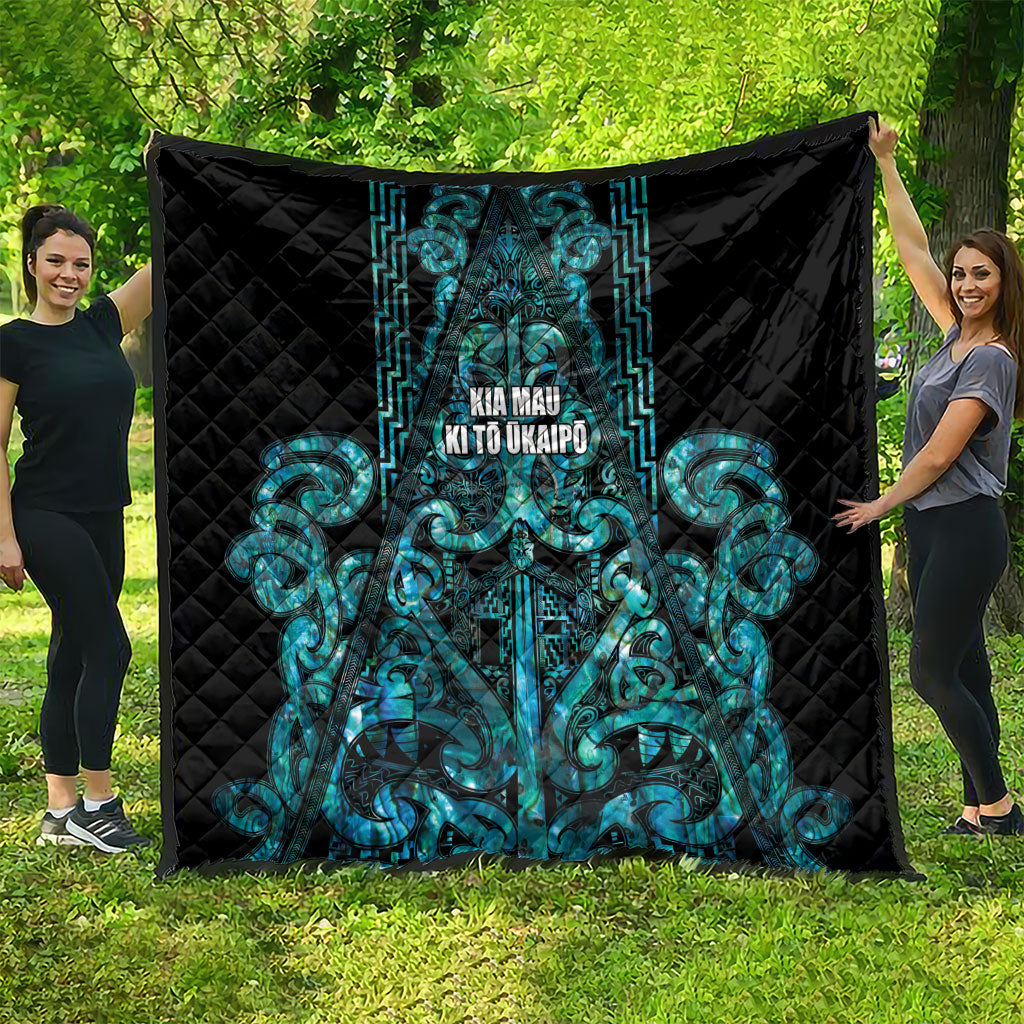 Maori Language Week Quilt Kia Mau Ki To Ukaipo Paua Shell Color