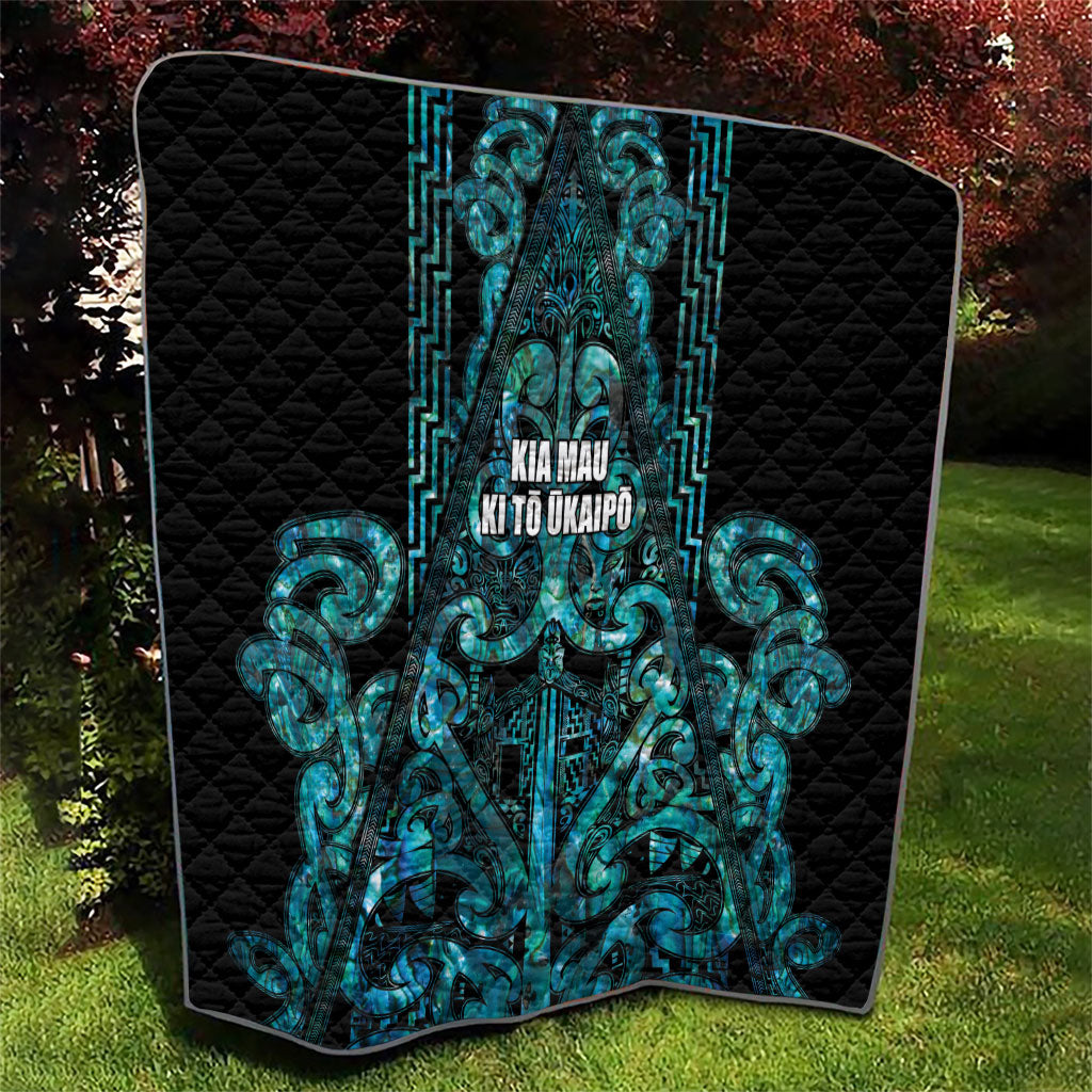 Maori Language Week Quilt Kia Mau Ki To Ukaipo Paua Shell Color