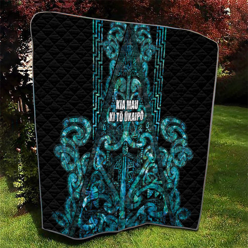 Maori Language Week Quilt Kia Mau Ki To Ukaipo Paua Shell Color