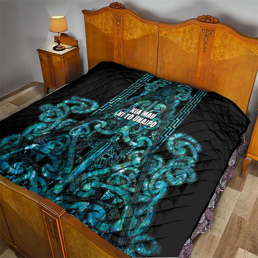 Maori Language Week Quilt Kia Mau Ki To Ukaipo Paua Shell Color
