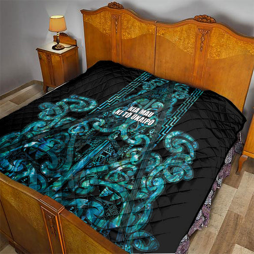 Maori Language Week Quilt Kia Mau Ki To Ukaipo Paua Shell Color