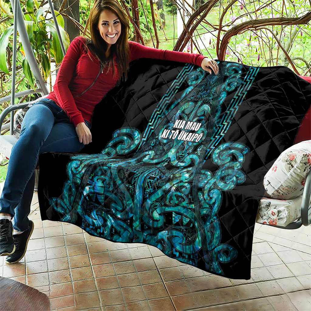 Maori Language Week Quilt Kia Mau Ki To Ukaipo Paua Shell Color