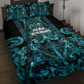 Maori Language Week Quilt Bed Set Kia Mau Ki To Ukaipo Paua Shell Color