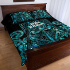 Maori Language Week Quilt Bed Set Kia Mau Ki To Ukaipo Paua Shell Color