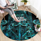 Maori Language Week Round Carpet Kia Mau Ki To Ukaipo Paua Shell Color