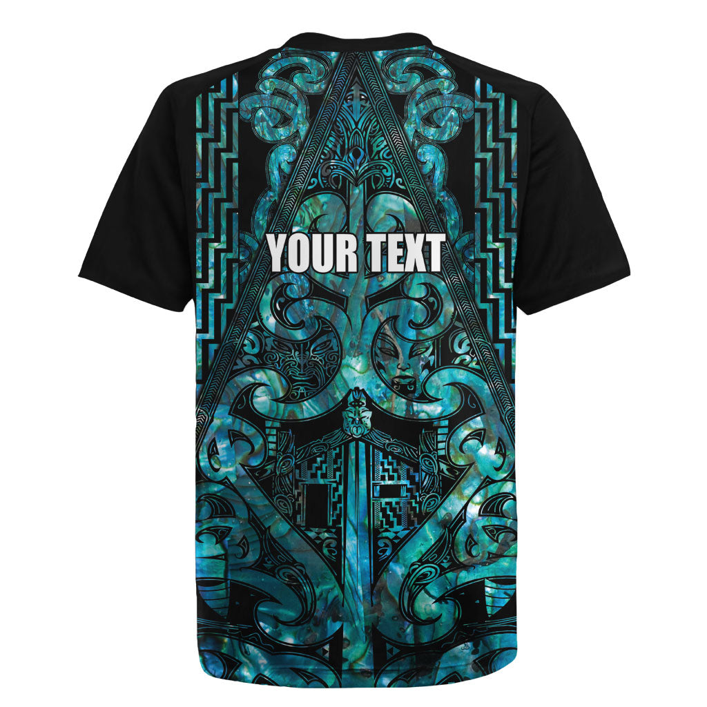Maori Language Week Personalised Rugby Jersey Kia Mau Ki To Ukaipo Paua Shell Color