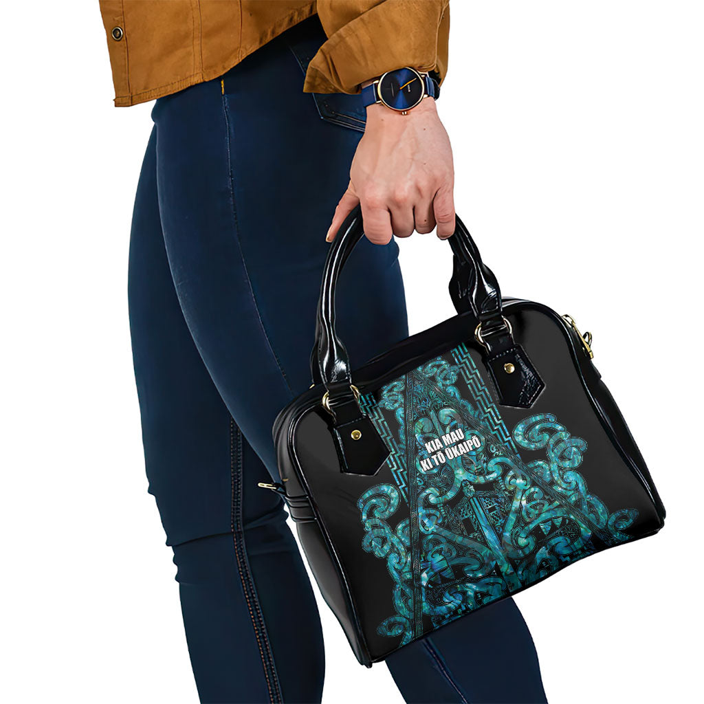 Maori Language Week Shoulder Handbag Kia Mau Ki To Ukaipo Paua Shell Color