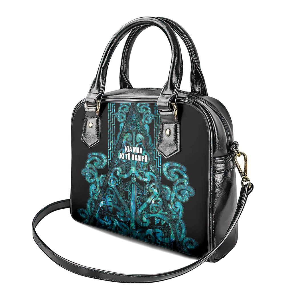 Maori Language Week Shoulder Handbag Kia Mau Ki To Ukaipo Paua Shell Color