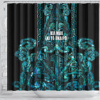 Maori Language Week Shower Curtain Kia Mau Ki To Ukaipo Paua Shell Color