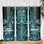 Maori Language Week Personalised Skinny Tumbler Kia Mau Ki To Ukaipo Paua Shell Color