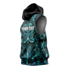 Maori Language Week Personalised Sleeveless Hoodie Kia Mau Ki To Ukaipo Paua Shell Color