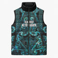 Maori Language Week Personalised Sleeveless Puffer Jacket Kia Mau Ki To Ukaipo Paua Shell Color