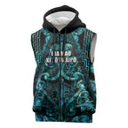Maori Language Week Personalised Sleeveless Zip Hoodie Kia Mau Ki To Ukaipo Paua Shell Color