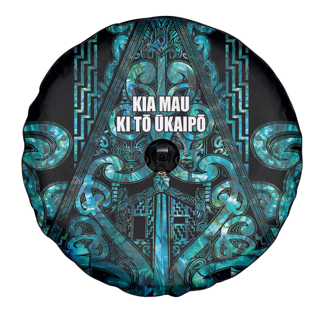 Maori Language Week Spare Tire Cover Kia Mau Ki To Ukaipo Paua Shell Color