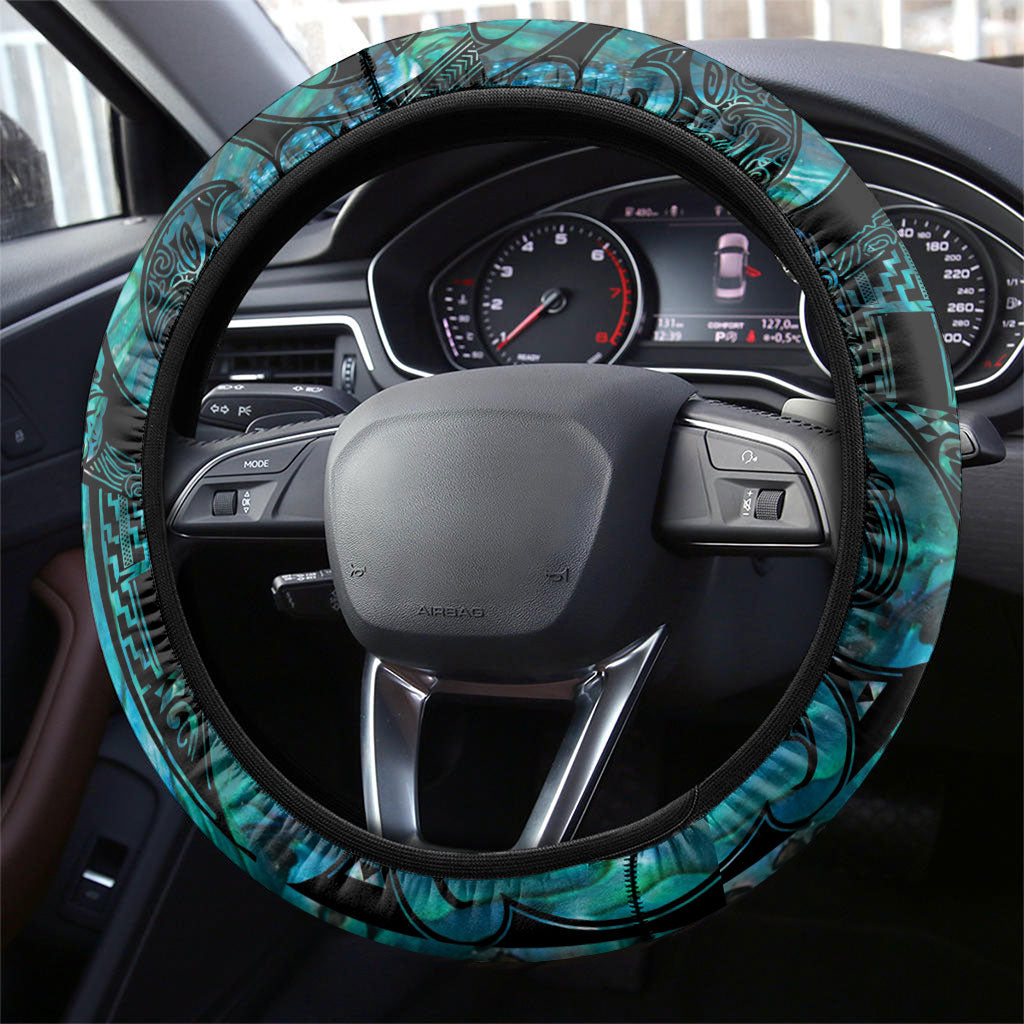 Maori Language Week Steering Wheel Cover Kia Mau Ki To Ukaipo Paua Shell Color
