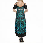 Maori Language Week Personalised Summer Maxi Dress Kia Mau Ki To Ukaipo Paua Shell Color