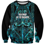 Maori Language Week Personalised Sweatshirt Kia Mau Ki To Ukaipo Paua Shell Color
