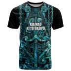 Maori Language Week Personalised T Shirt Kia Mau Ki To Ukaipo Paua Shell Color