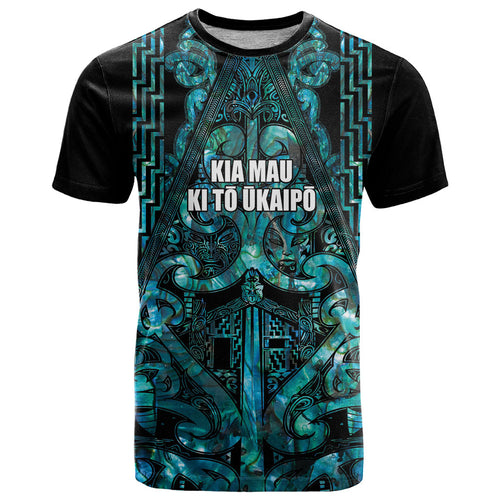 Maori Language Week Personalised T Shirt Kia Mau Ki To Ukaipo Paua Shell Color
