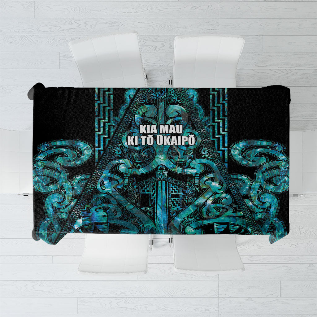 Maori Language Week Tablecloth Kia Mau Ki To Ukaipo Paua Shell Color