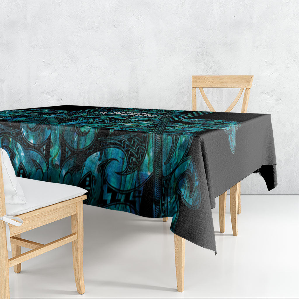 Maori Language Week Tablecloth Kia Mau Ki To Ukaipo Paua Shell Color