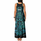 Maori Language Week Personalised Tank Maxi Dress Kia Mau Ki To Ukaipo Paua Shell Color