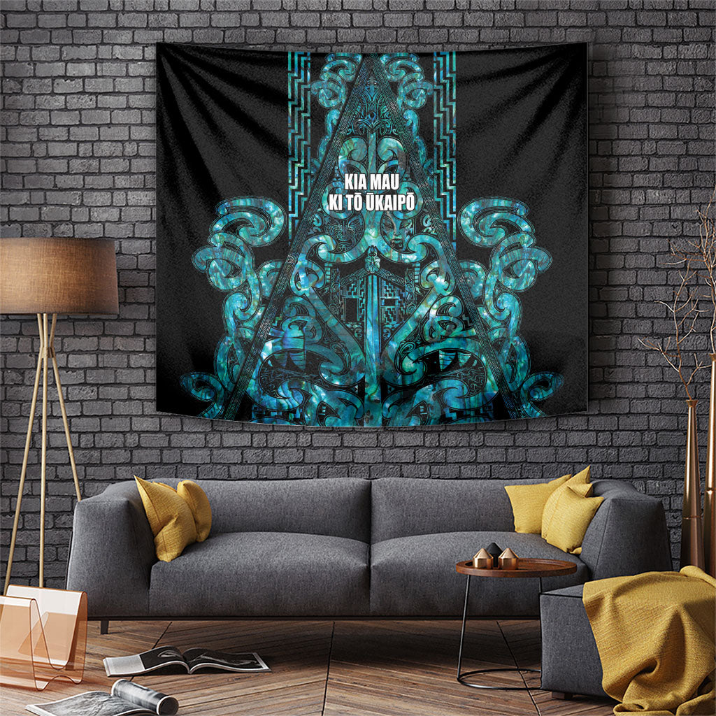Maori Language Week Tapestry Kia Mau Ki To Ukaipo Paua Shell Color