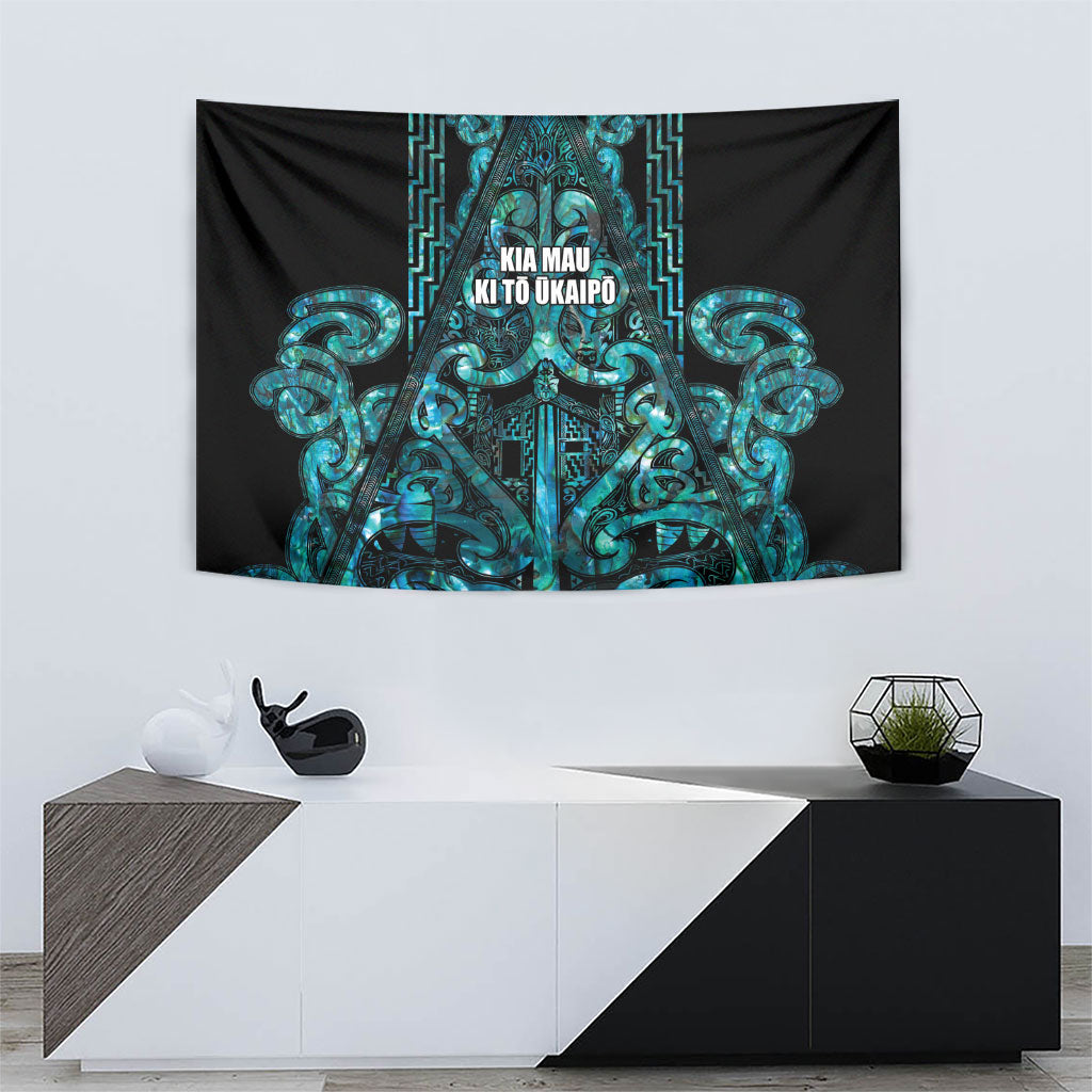 Maori Language Week Tapestry Kia Mau Ki To Ukaipo Paua Shell Color