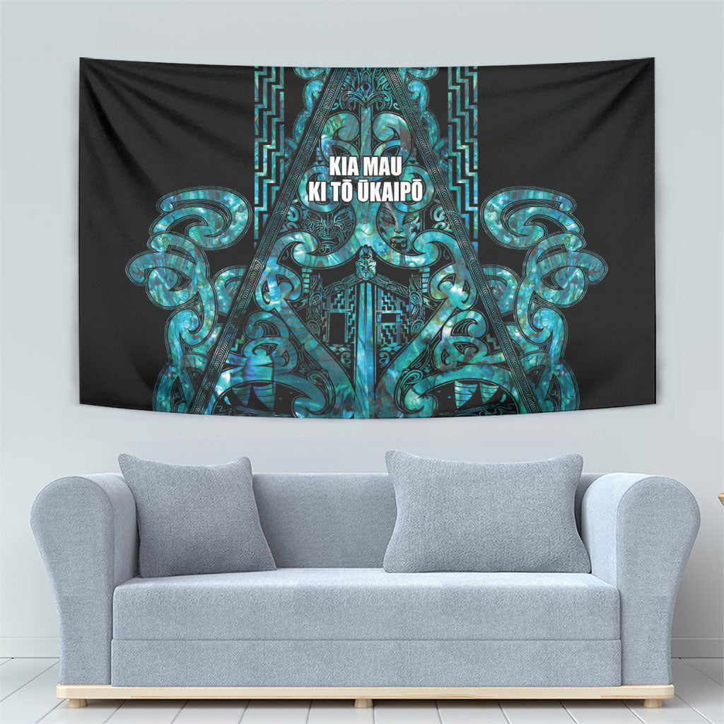 Maori Language Week Tapestry Kia Mau Ki To Ukaipo Paua Shell Color