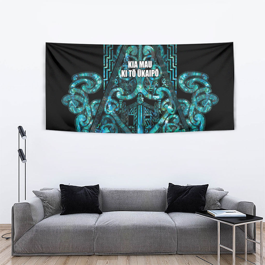 Maori Language Week Tapestry Kia Mau Ki To Ukaipo Paua Shell Color