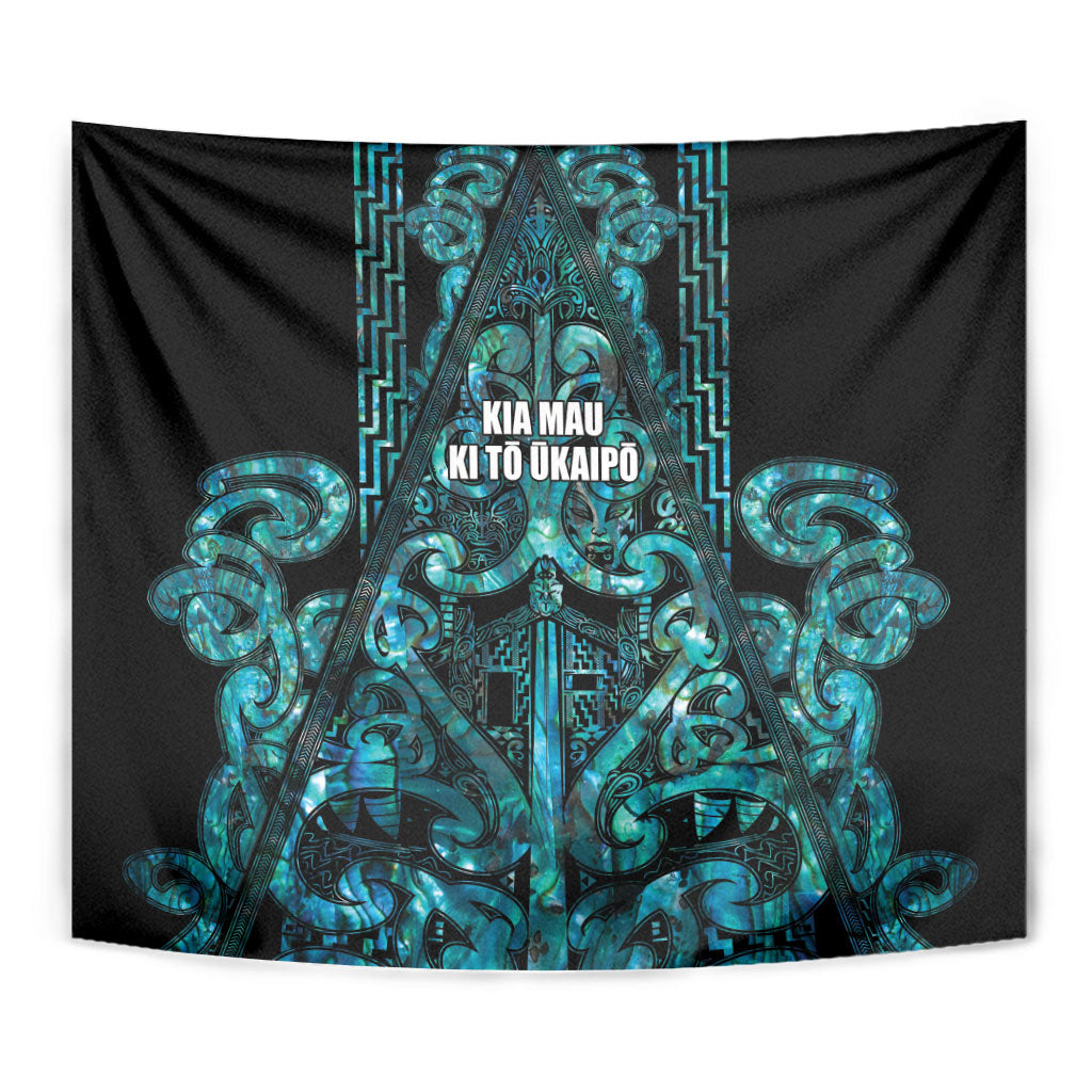 Maori Language Week Tapestry Kia Mau Ki To Ukaipo Paua Shell Color
