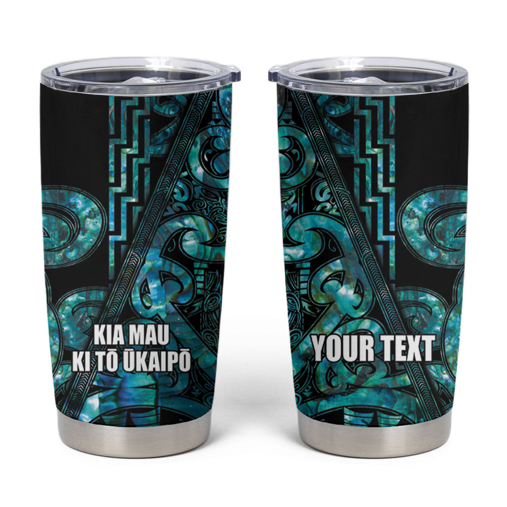 Maori Language Week Personalised Tumbler Cup Kia Mau Ki To Ukaipo Paua Shell Color