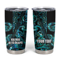 Maori Language Week Personalised Tumbler Cup Kia Mau Ki To Ukaipo Paua Shell Color