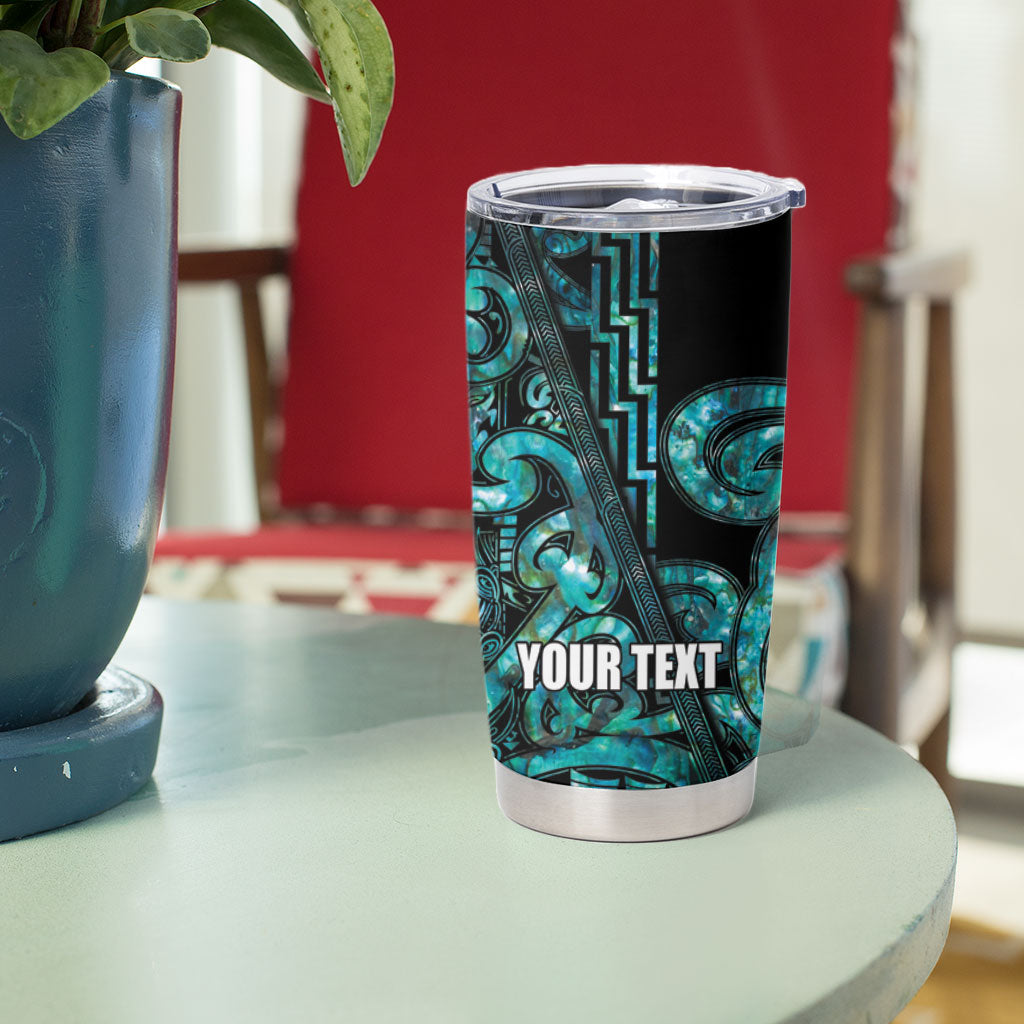 Maori Language Week Personalised Tumbler Cup Kia Mau Ki To Ukaipo Paua Shell Color