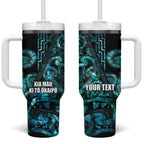 Maori Language Week Personalised Tumbler With Handle Kia Mau Ki To Ukaipo Paua Shell Color