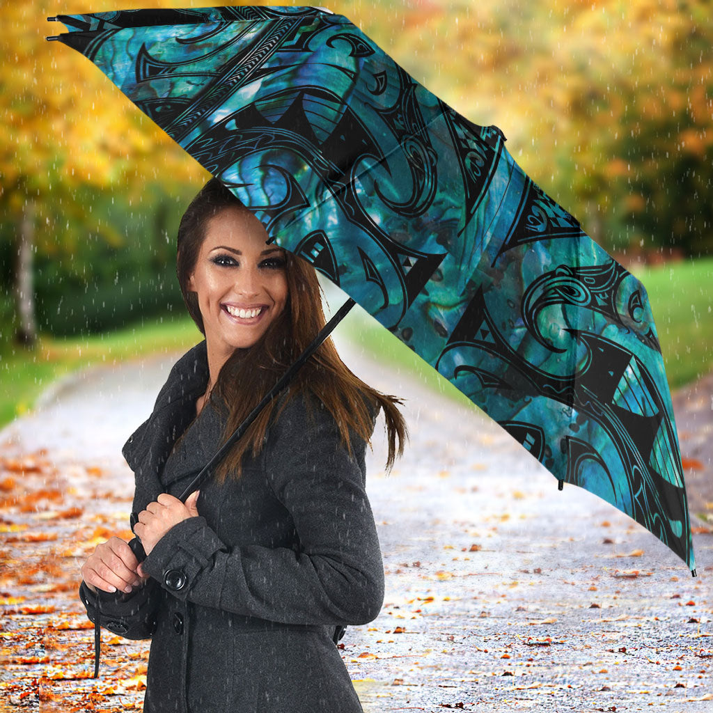 Maori Language Week Umbrella Kia Mau Ki To Ukaipo Paua Shell Color