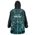 Maori Language Week Personalised Wearable Blanket Hoodie Kia Mau Ki To Ukaipo Paua Shell Color