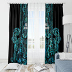 Maori Language Week Window Curtain Kia Mau Ki To Ukaipo Paua Shell Color