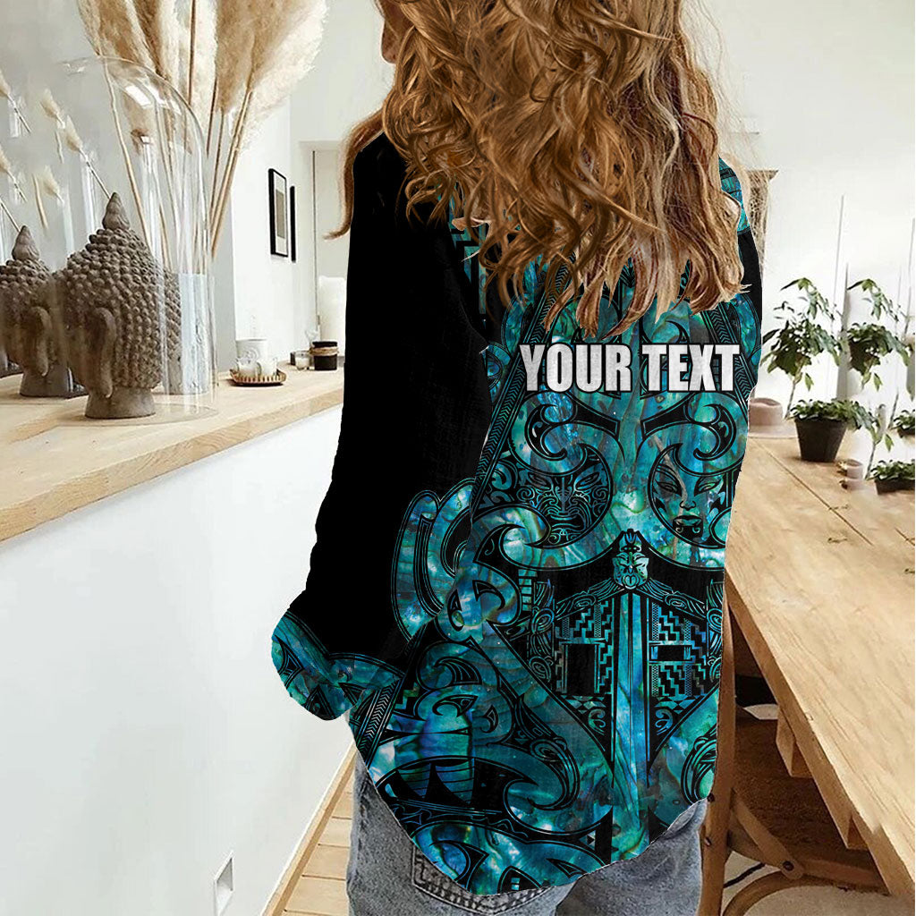 Maori Language Week Personalised Women Casual Shirt Kia Mau Ki To Ukaipo Paua Shell Color