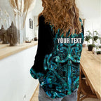 Maori Language Week Personalised Women Casual Shirt Kia Mau Ki To Ukaipo Paua Shell Color