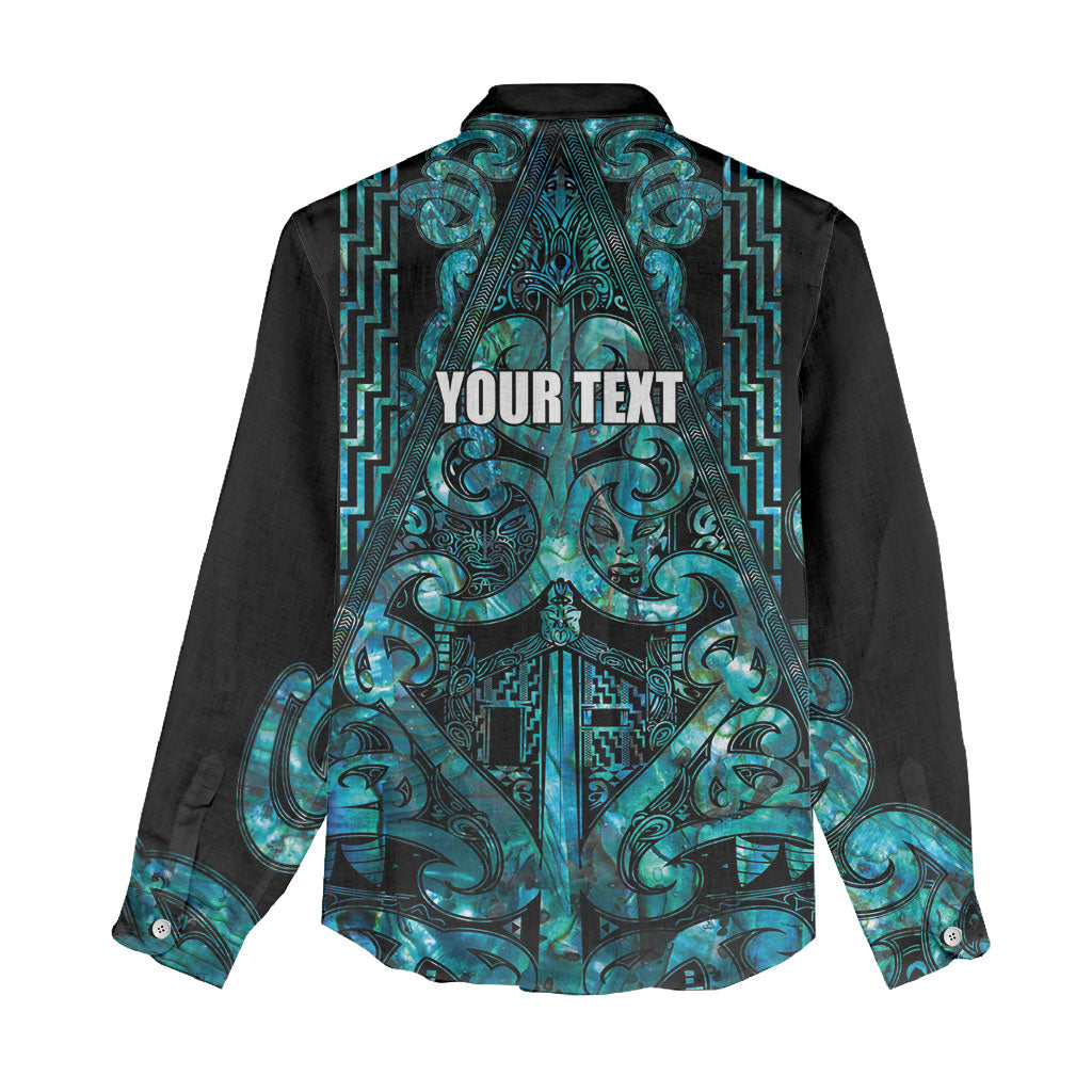 Maori Language Week Personalised Women Casual Shirt Kia Mau Ki To Ukaipo Paua Shell Color