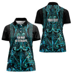Maori Language Week Personalised Women Polo Shirt Kia Mau Ki To Ukaipo Paua Shell Color