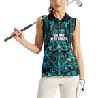 Maori Language Week Personalised Women Sleeveless Polo Shirt Kia Mau Ki To Ukaipo Paua Shell Color