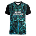 Maori Language Week Personalised Women V-Neck T-Shirt Kia Mau Ki To Ukaipo Paua Shell Color