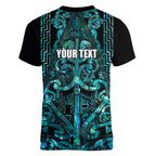 Maori Language Week Personalised Women V-Neck T-Shirt Kia Mau Ki To Ukaipo Paua Shell Color