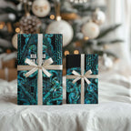 Maori Language Week Wrapping Paper Kia Mau Ki To Ukaipo Paua Shell Color