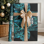 Maori Language Week Wrapping Paper Kia Mau Ki To Ukaipo Paua Shell Color