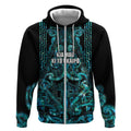 Maori Language Week Personalised Zip Hoodie Kia Mau Ki To Ukaipo Paua Shell Color