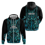 Maori Language Week Personalised Zip Hoodie Kia Mau Ki To Ukaipo Paua Shell Color