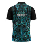 Maori Language Week Personalised Zipper Polo Shirt Kia Mau Ki To Ukaipo Paua Shell Color